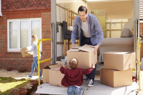 Truck loading for furniture and boxes in a North London move