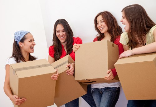 Packed items prepared for storage collection in Tufnell Park