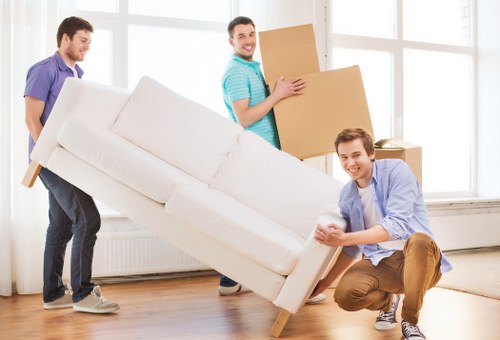 Preparation and unloading during a Tufnell Park home relocation