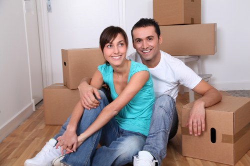Office furniture and equipment prepared for a commercial move in North London
