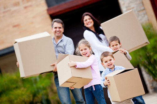 Moving van and packed household items ready for urgent removals in Tufnell Park