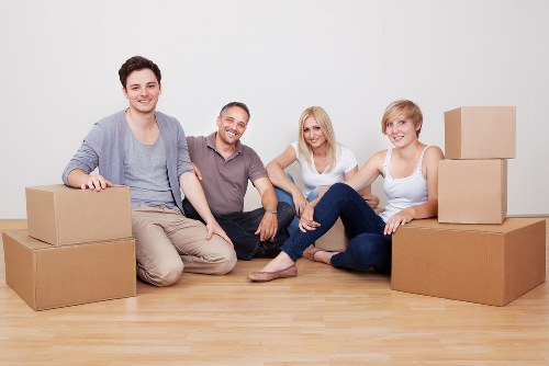 Boxes and furniture being loaded for a house move near Tufnell Park